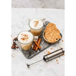 Adhocelektr. Milchaufschäumer schwarz Rapido Edelstahl/ Kunststoff