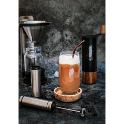 Adhocelektr. Milchaufschäumer schwarz Rapido Edelstahl/ Kunststoff