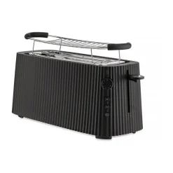 AlessiDoppelfach-Toaster 46x18x25 cm 1700 W Plissé schwarz