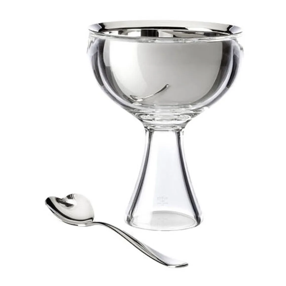 AlessiEisbecher mit Löffel weiss Big Love