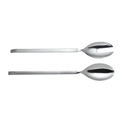 AlessiSalatbesteck 14 Edelstahl Dry mattierter Griff