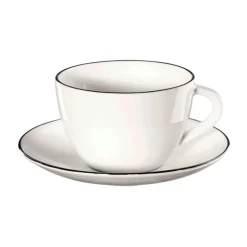 ASAKaffeetasse mit Untere 0,21 l A Table Ligne noir