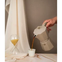 BialettiEspressokocher 3 Tassen Moka Express Exclusive Induction Cremé