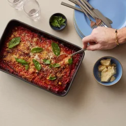 BitzAuflaufform 28x21x8 cm schwarz/blau