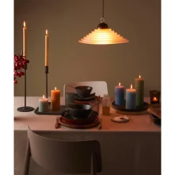 Bolsius8er Pack Stumpenkerze 100/50 Rustik Shine herbstliches orange 35