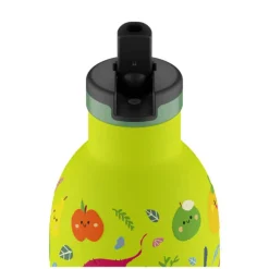 24bottlesThermo-Trinkflasche 0,33 l Kids Insulated Bottle Veggie Friends