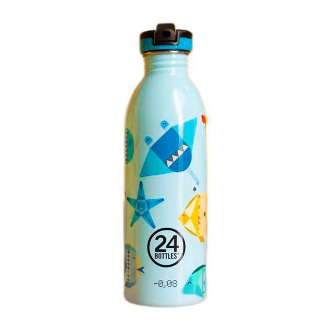 24bottlesTrinkflasche 0,5 l Sea Friends blau mit Sportdeckel