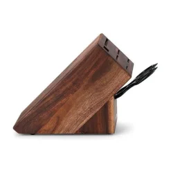 ContinentaMesserblock mit 6 Schlitzen Akazie geölt 22x9,5x2cm