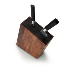 ContinentaMesserblock m. flex. Einsatz Walnuss 28,5x8x19cm