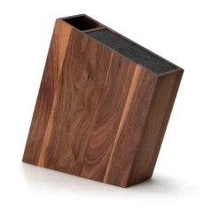ContinentaMesserblock m. flex. Einsatz/Behälter Walnuss 31x8x24,5cm
