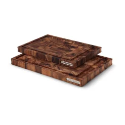 ContinentaTranchierbrett m. Saftrille Akazie Stirnholz 36,5x25x2,8cm