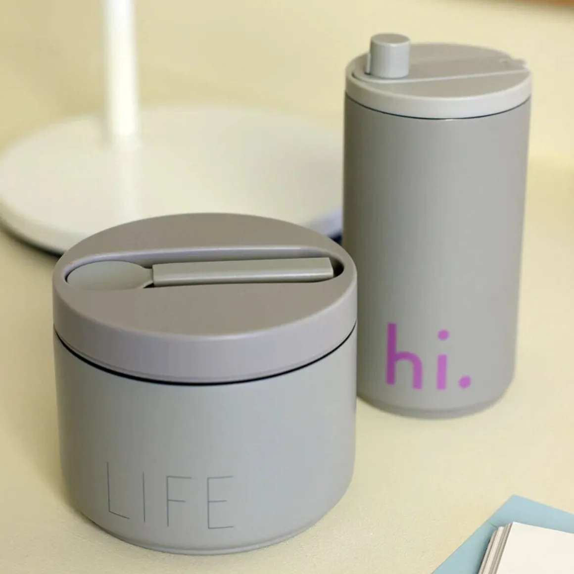 Design LettersReisebecher hi. 0,35 l grau