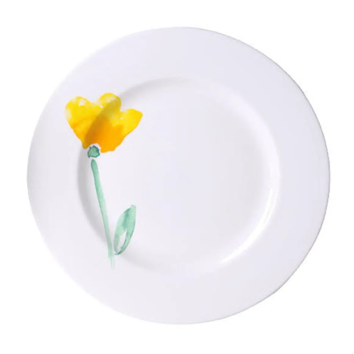 DibbernTeller 26,5cm Impression Blume gelb