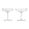 ferm LIVINGChampagnerschale 2er-Set Ripple klar