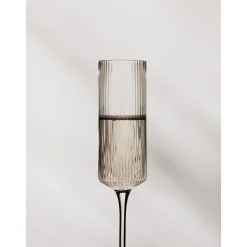 ferm LIVINGRipple Champagnerglas 2er-Set klar