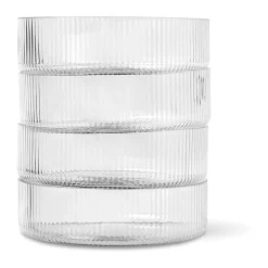 ferm LIVINGServierschüsseln 12,2 cm 4er-Set Ripple klar
