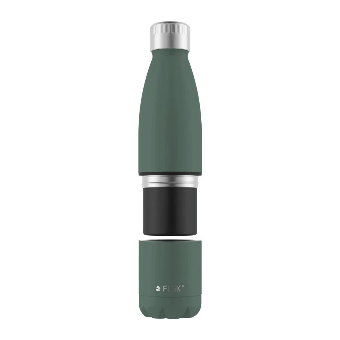 FLSKIsolierflasche mit Becher 0,7 l ridge green