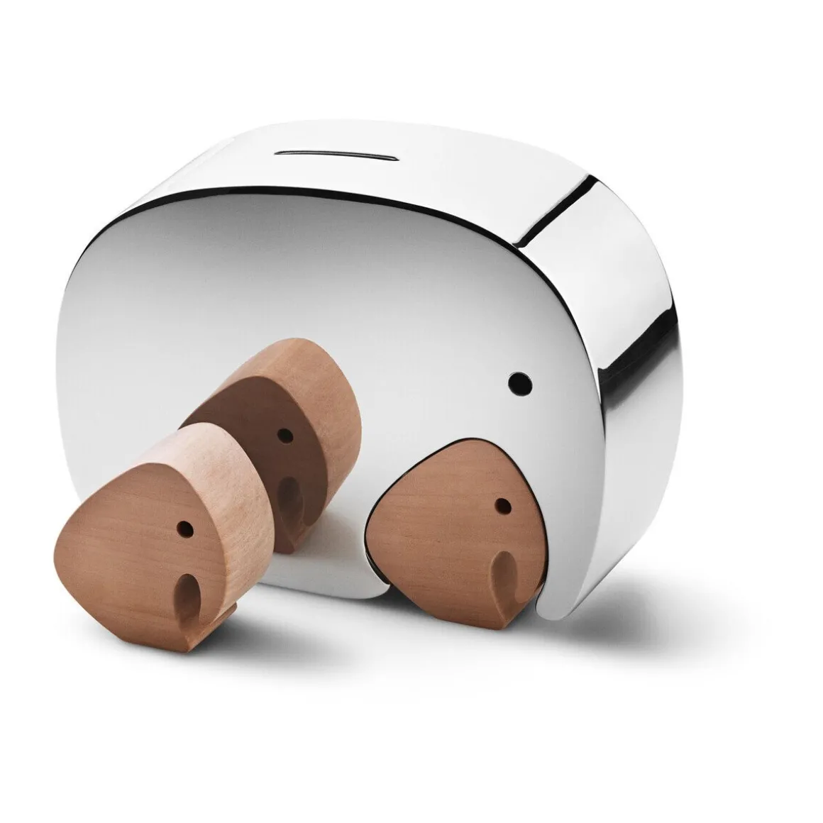 Georg JensenMoneyphant mit Zwillingen 17 cm Elephant edelstahl