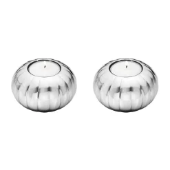 Georg JensenTeelichthalter 2er-Set Bernadotte edelstahl