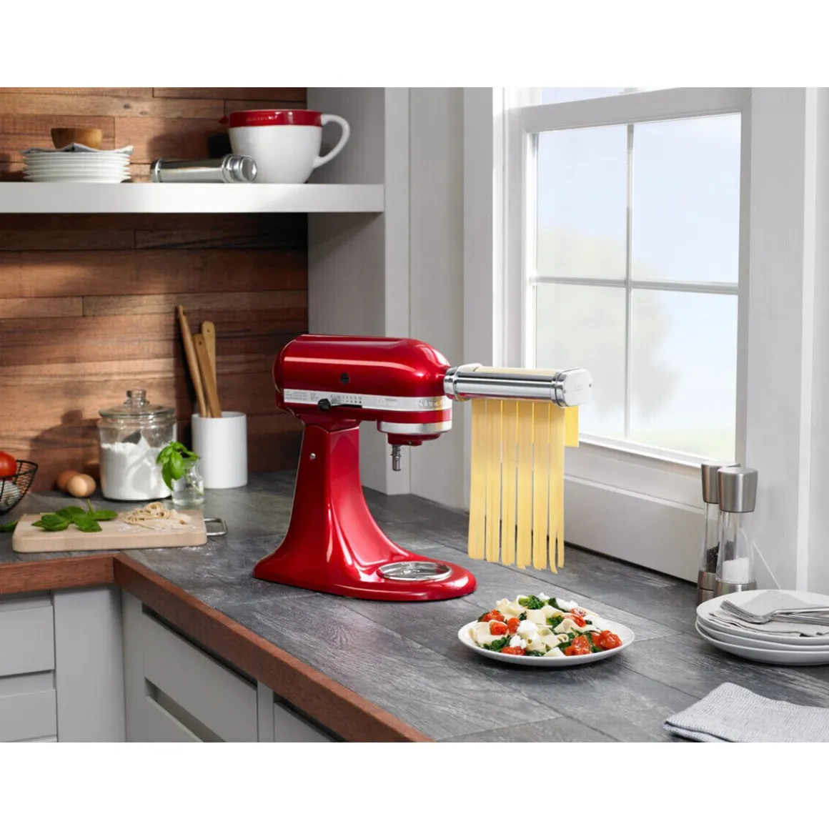 KitchenAidNudelvorsatz 5KSMPRA mit 3 Walzen Edelstahl