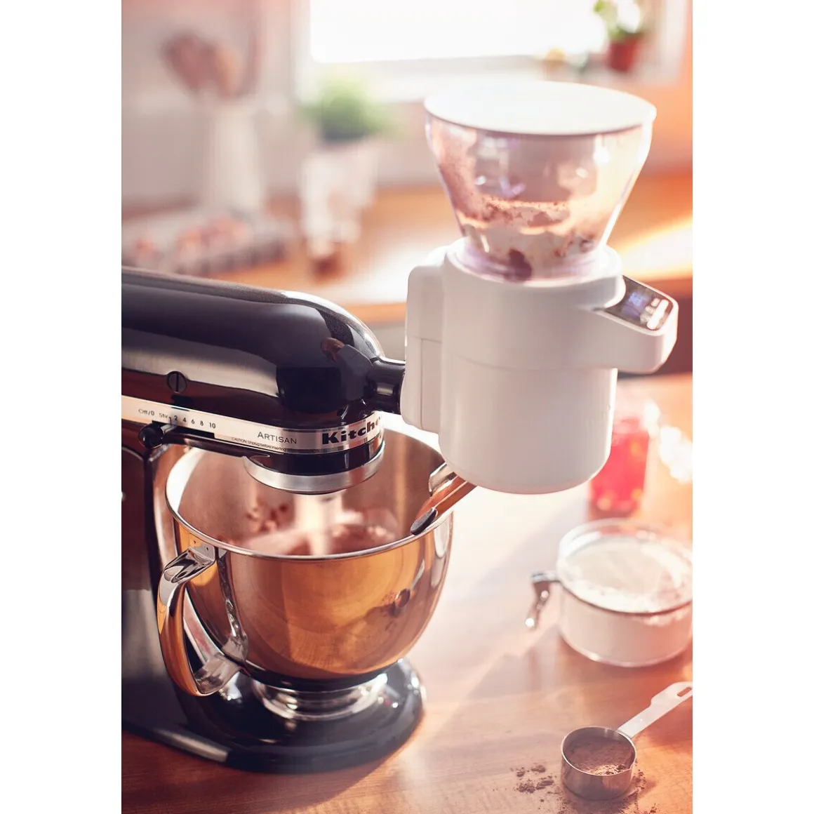 KitchenAidSieb mit digitaler Waage zu Küchenmaschine