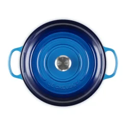 Le CreusetGourmet-Profitopf mit Deckel 30 cm Signature azure