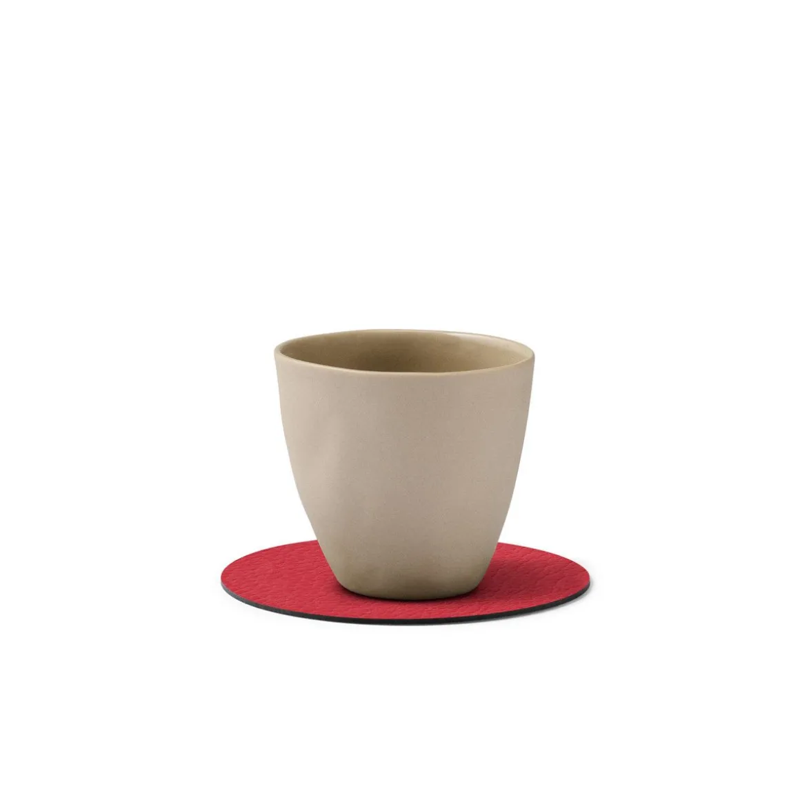 LINDDNAGlasuntersetzer 10 cm Circle Bull red