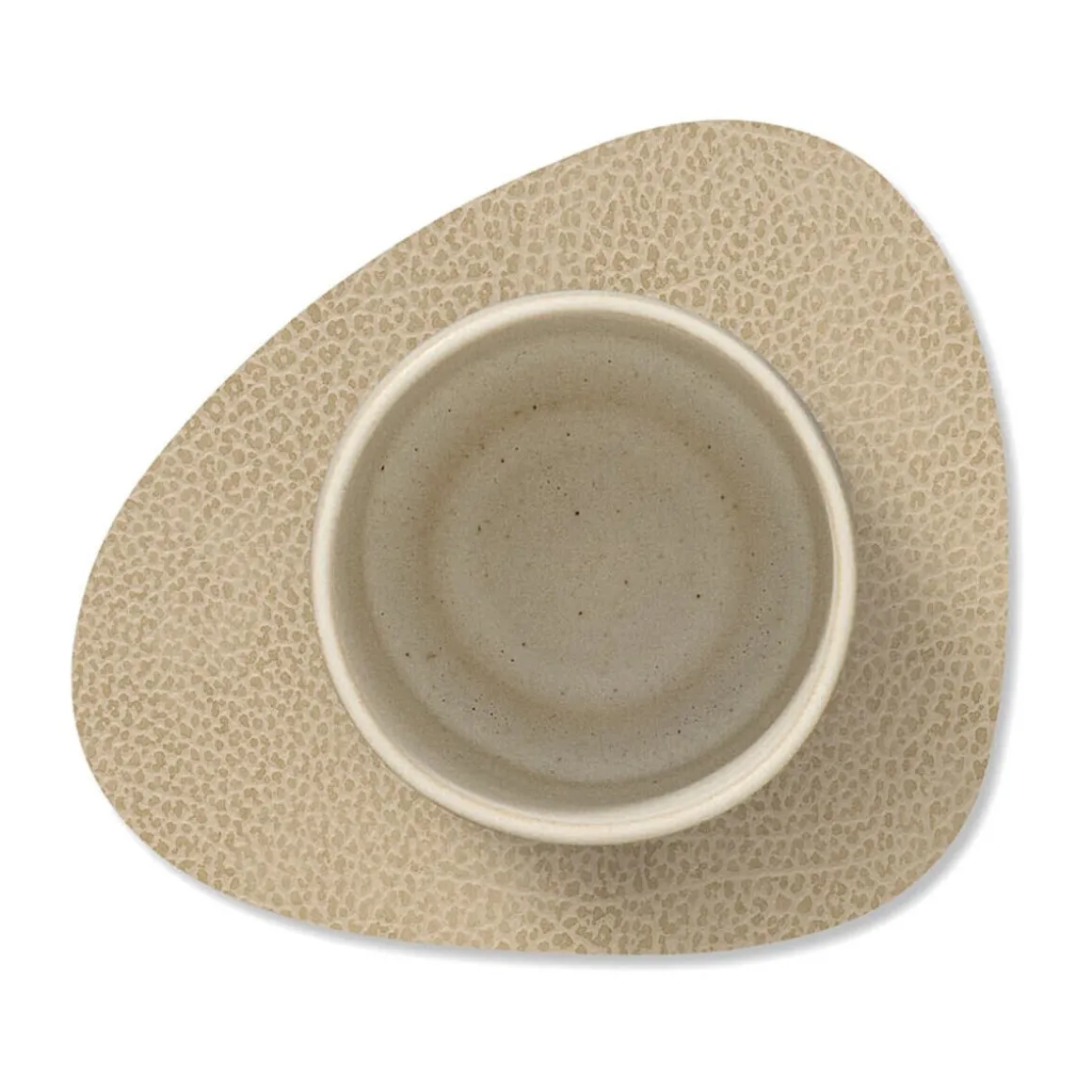 LINDDNAGlasuntersetzer 11x13 cm Curve Hippo sand