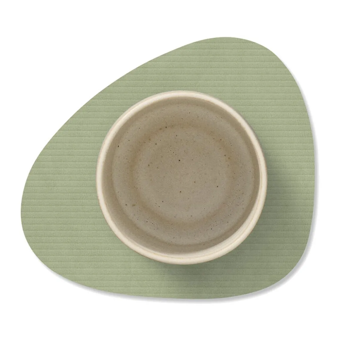 LINDDNAGlasuntersetzer 11x13 cm Curve Corduroy olive green