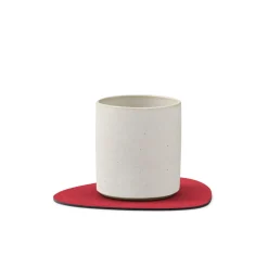 LINDDNAGlasuntersetzer 11x13 cm Curve Bull red