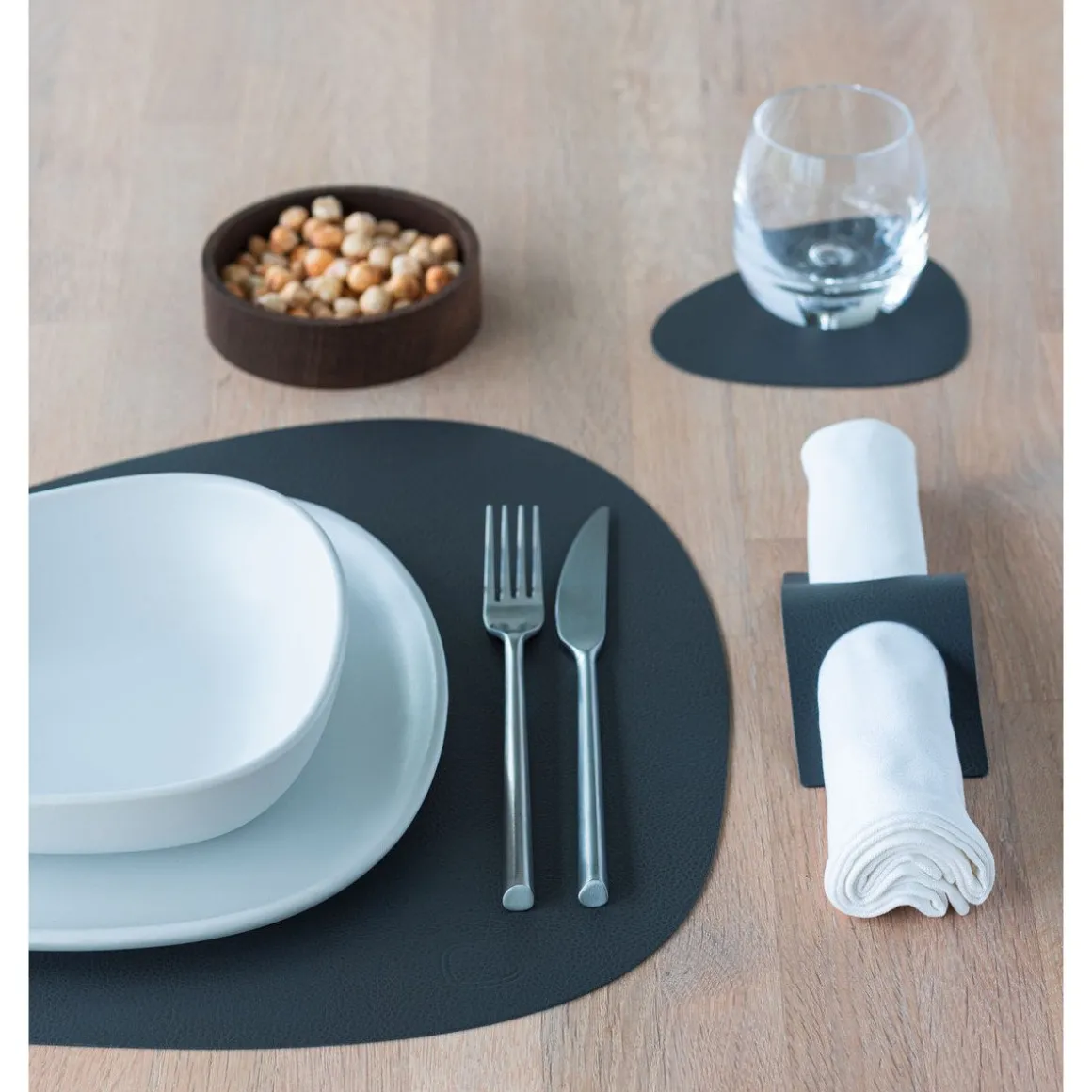 LINDDNATischset L 37x44 cm Curve Serene anthracite