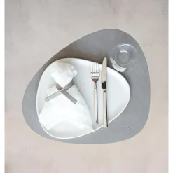 LINDDNATischset L 37x44 cm Curve Nupo light grey