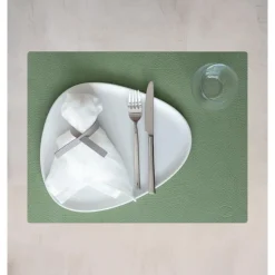 LINDDNATischset L 35x45 cm Square Hippo forest green