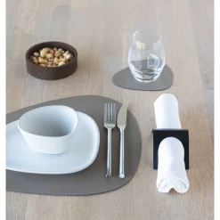 LINDDNATischset M 31x35 cm Curve Serene mole grey