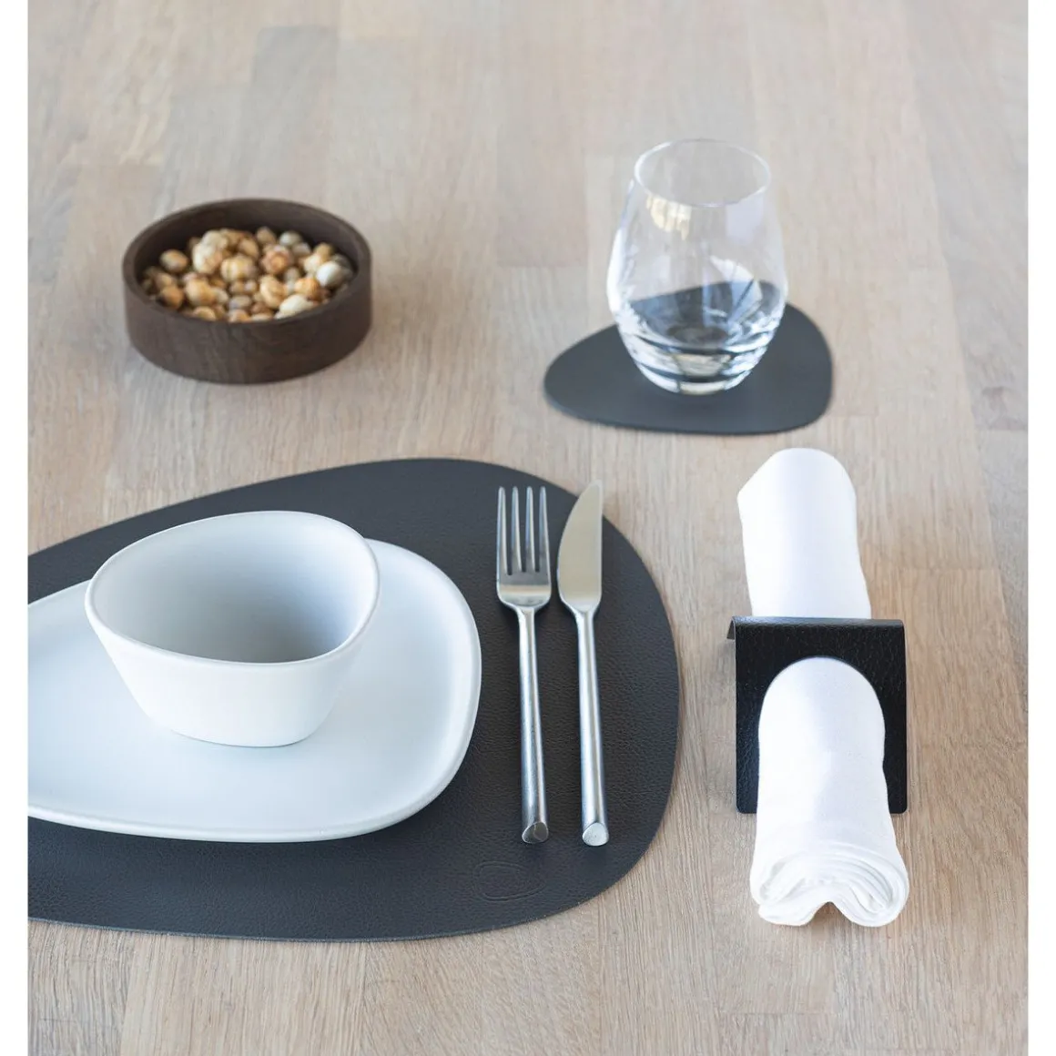 LINDDNATischset M 31x35 cm Curve Serene anthracite