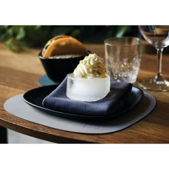 LINDDNATischset S 24x28 cm Curve Nupo light grey