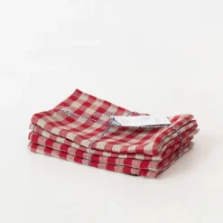 Linen TalesLeinen-Geschirrtuch 45x65 cm Red Gingham