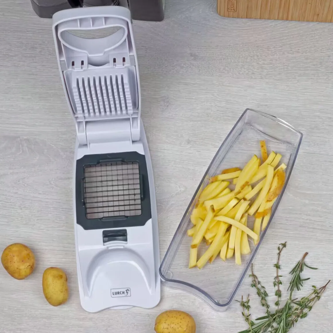 LurchWürfel-/Stifteschneider 3-tlg. steingrau/weiß