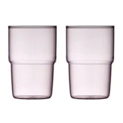 Lyngby GlasTrinkglas 2er-Set Torino pink