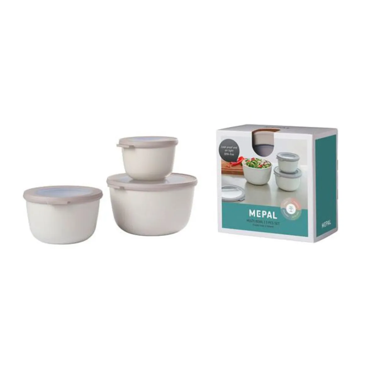 MepalStarter Set Cirqula hoch Multibowl 3tlg. nordic white
