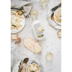 MicroplaneReibe mit Auffangbehälter 3-tlg. Speciality Cashmere Weiß