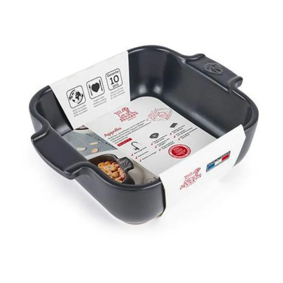 PeugeotOfenschale 18x13 cm Appolia schiefergrau