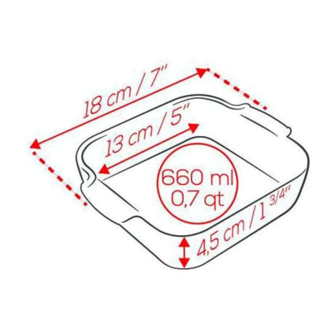 PeugeotOfenschale 18x13 cm Appolia schiefergrau
