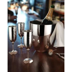 Robbe & BerkingChampagnerkelch Martelé 90 g versilbert