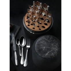 Robbe & BerkingThe Box - Belvedere 150 g versilbert inkl. 24-tlg Besteckset Marble Cut