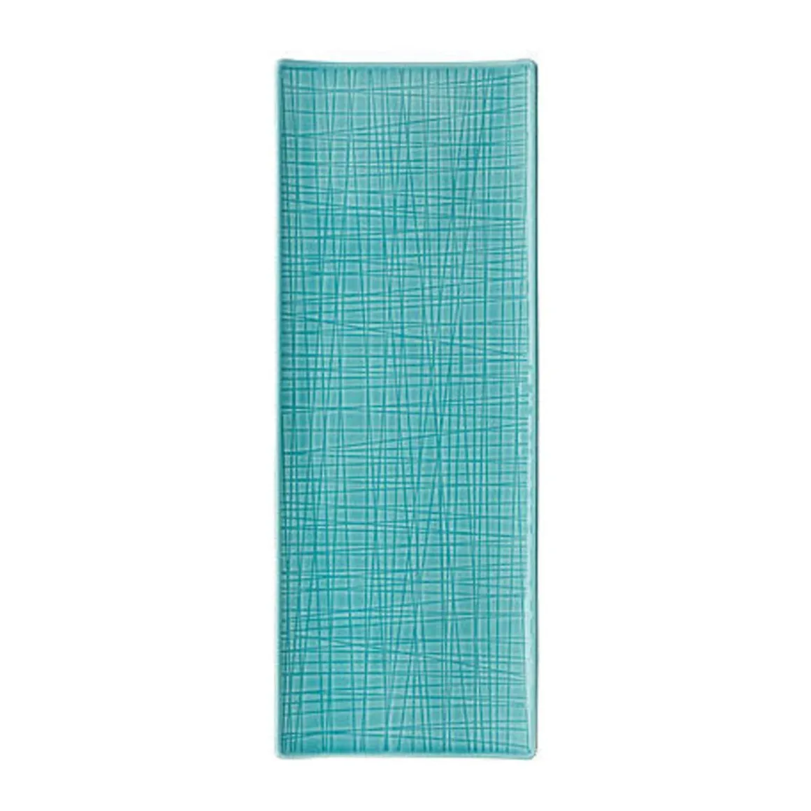 RosenthalPlatte flach 34x13cm Mesh Aqua