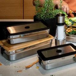 RösleBrotzeitdeckel zur Dose mit 1,5 l Flexx 2Go klar