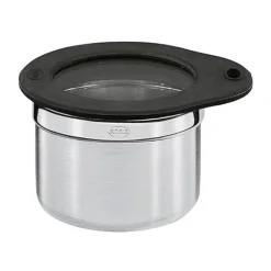 RösleDose Ø 8cm Höhe 6cm Edelstahl m. Frischhaltedeckel