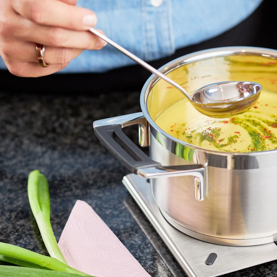 RösleSaucenlöffel Edelstahl 25cm