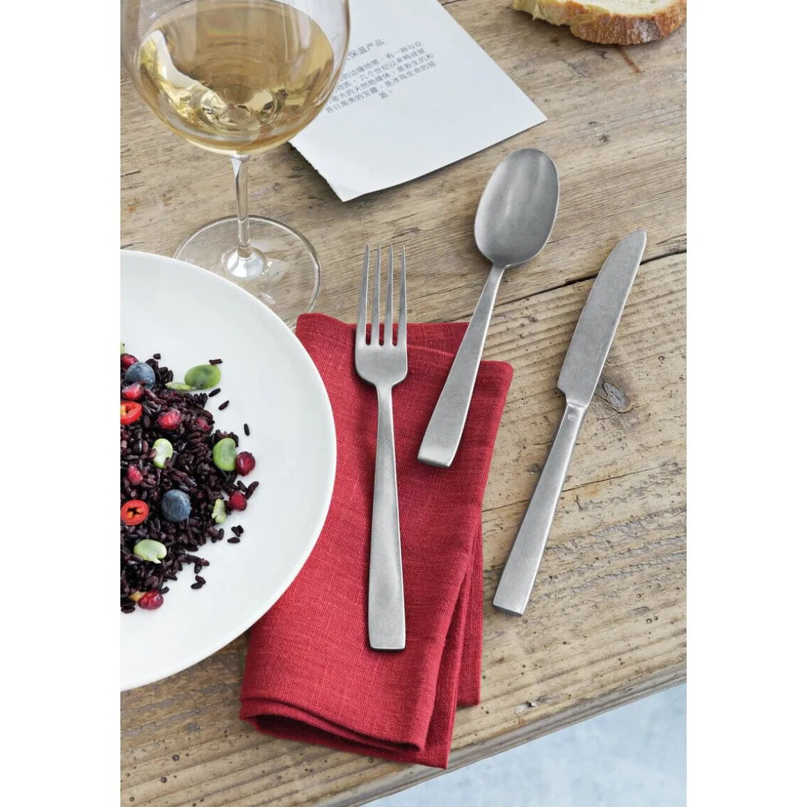 SambonetBesteck Set 24tlg. Vollheft Flat Vintage Edelstahl antik